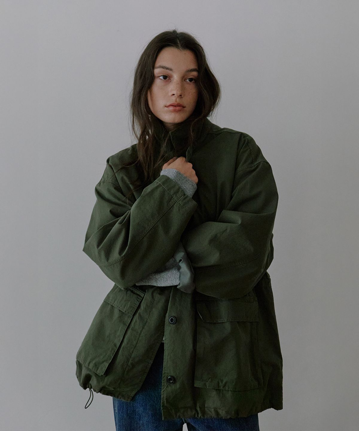 오얼즈(OURLS) Fancy Washed Field Jacket - Khaki