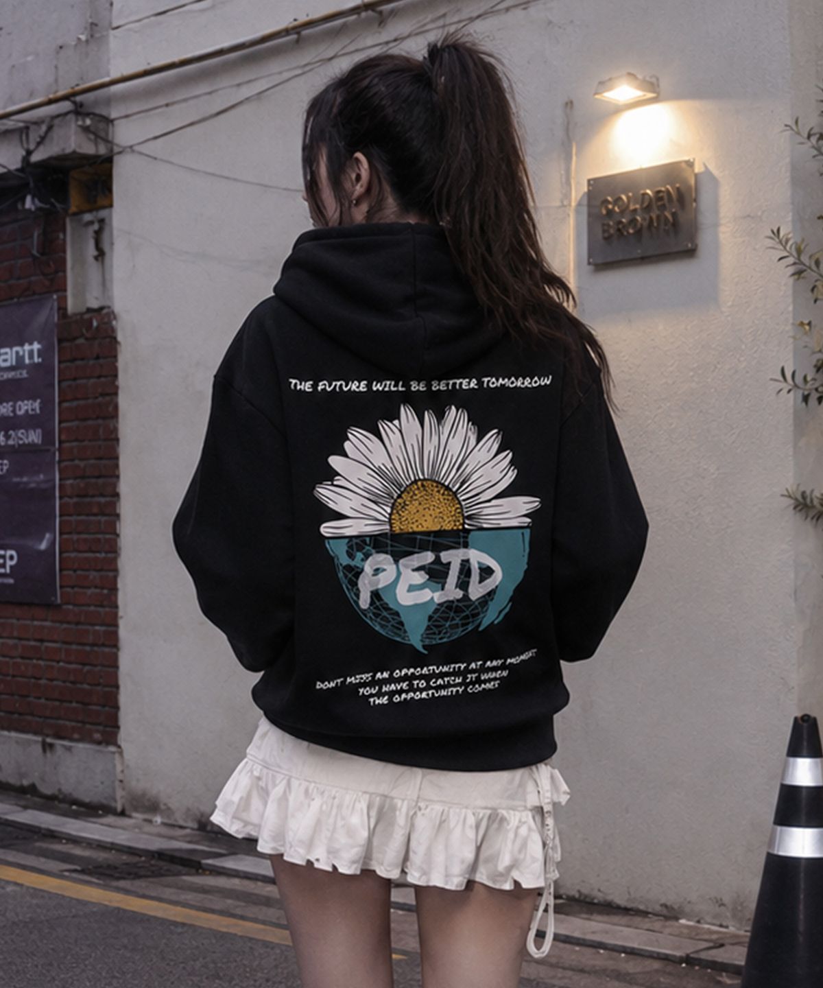 페이드(PEID) PD HALF DAISY 후드티 2Color