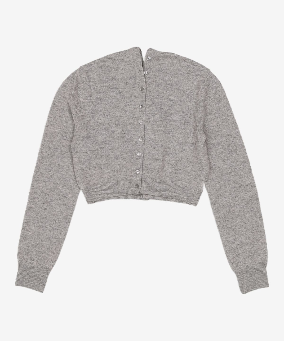 다이애그널(DIAGONAL) V NECK BUTTON CARDIGAN (light grey) XS