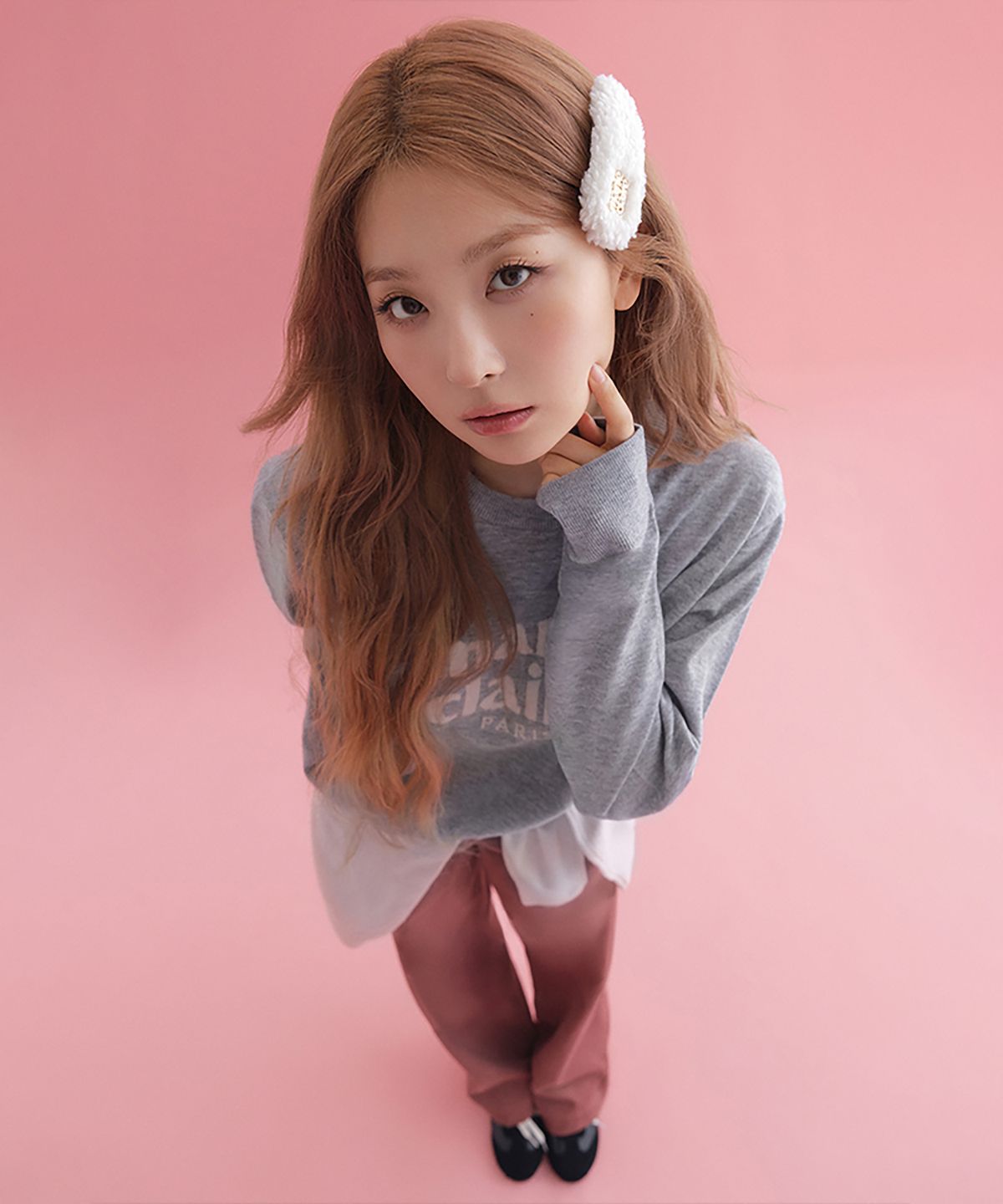 마리끌레르(MARIE CLAIRE) 베이직 로고 뽀글이 헤어핀(MAGDAC09MIV)