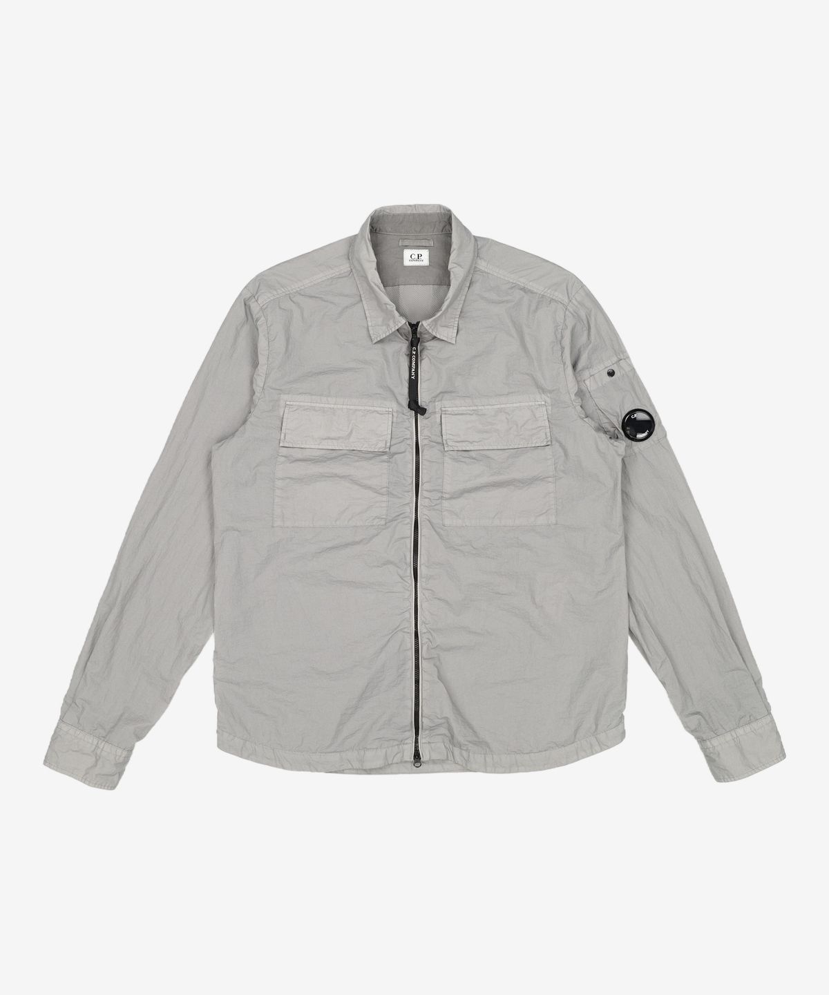 씨피 컴퍼니(CP Company) 남성 렌즈 와펜 테일러 L 지퍼 셔츠 - 그리핀 그레이 / 12CMSH141A005783G937 L