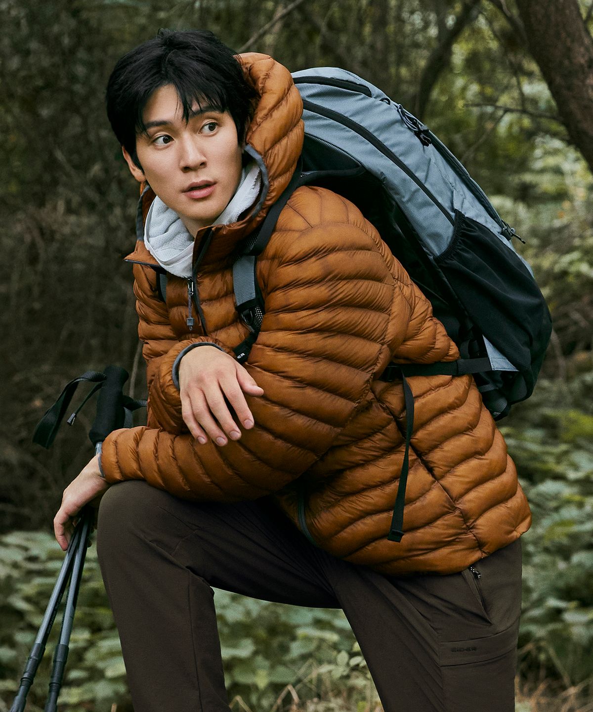 아이더(EIDER) THINIUM (씨니움) 남성 에어라이트 패딩 자켓_Dark Orange