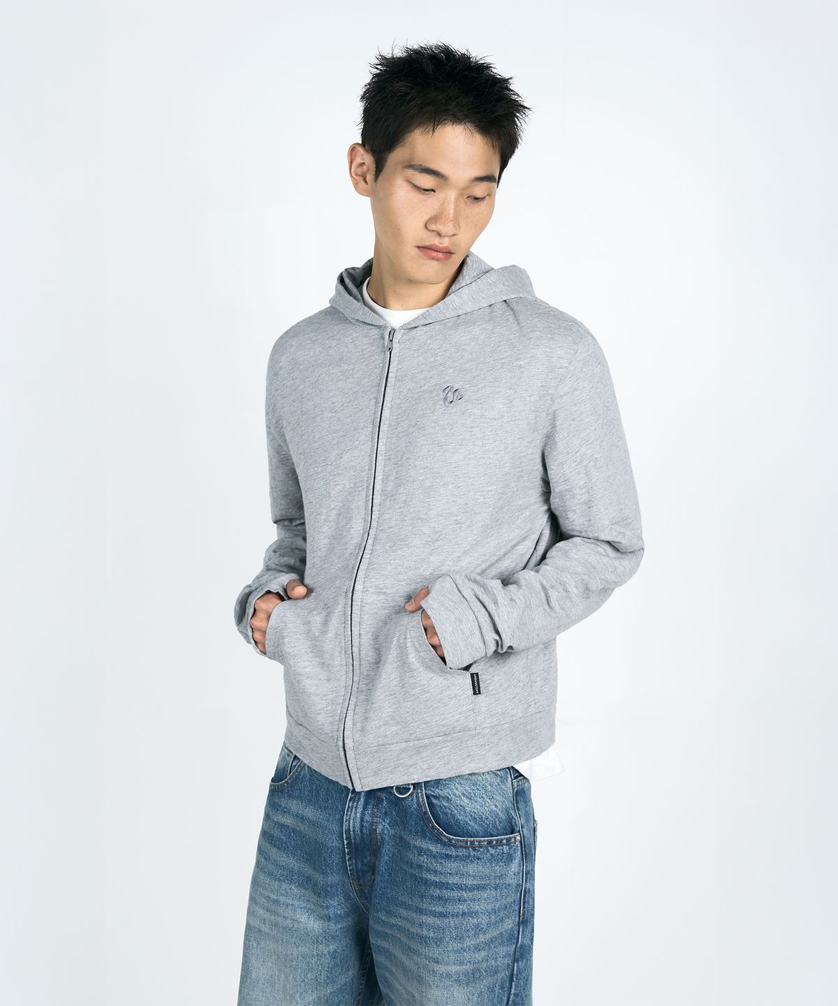 어반스터프(URBANSTOFF) 슬랍 후드 집업 (멜란지)