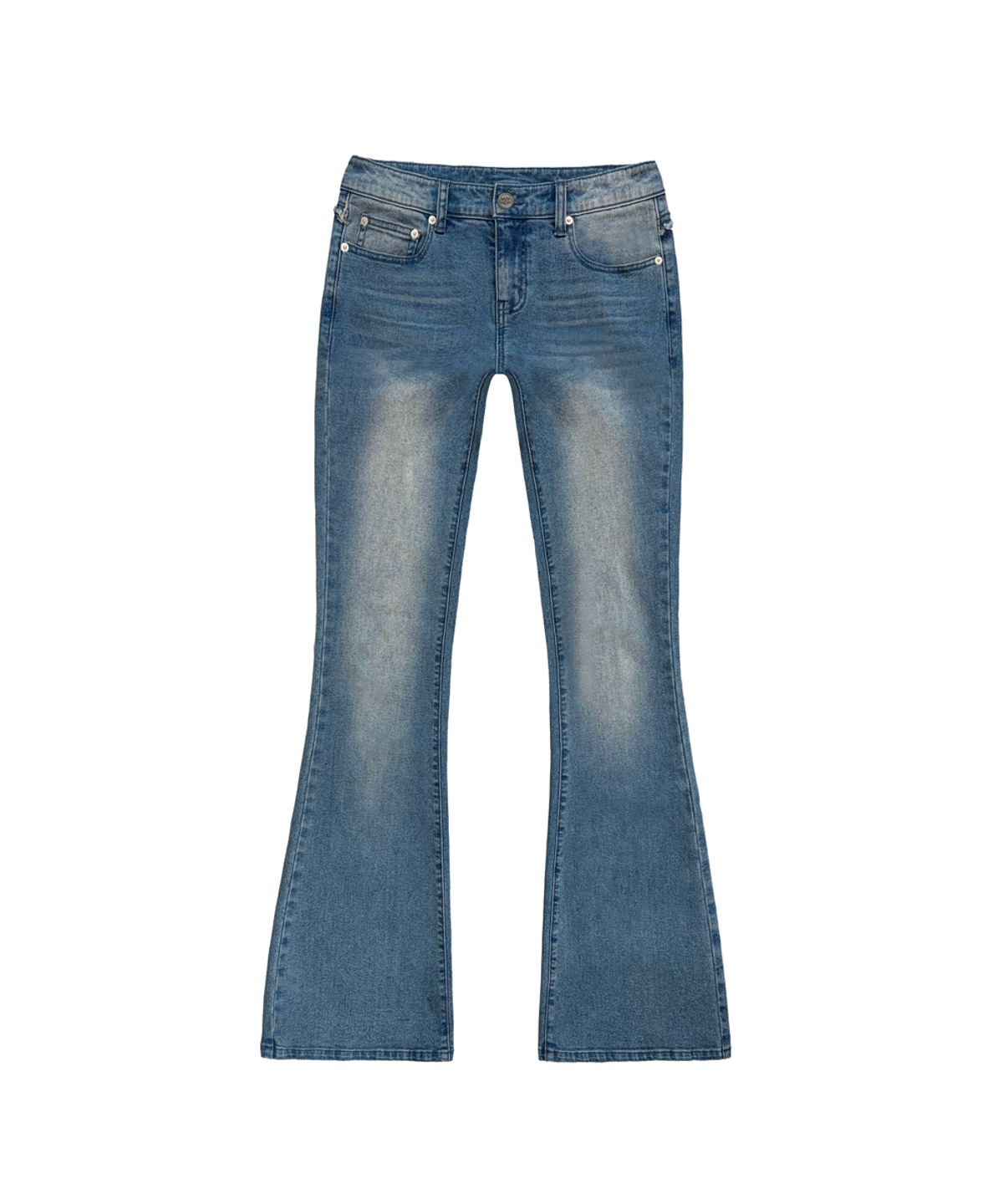 파시온(PASION) 레이븐 프린지 부츠컷 팬츠_미드 블루 Raven Fringe Bootcut Pants_Mid Blue