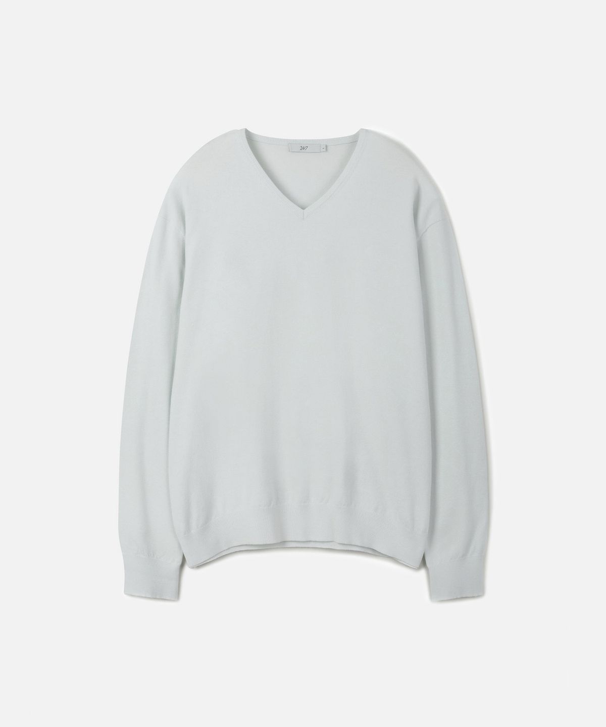 247시리즈(247SERIES) FINE RIBBED 브이넥 12GG 니트 MINT