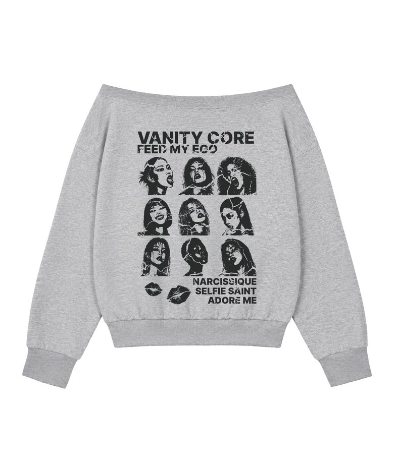 VANITY CORE 오프숄더 스웻셔츠