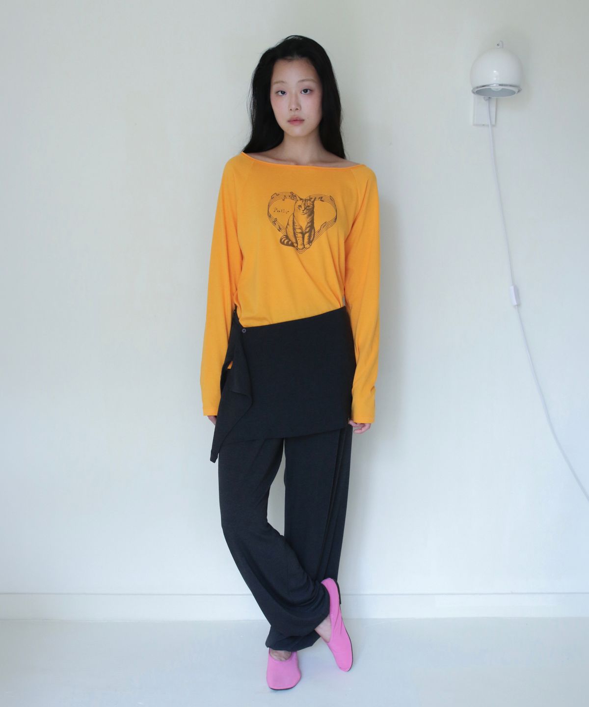포에브(POEV) Layered Balloon Jogger Pants - Charcoal