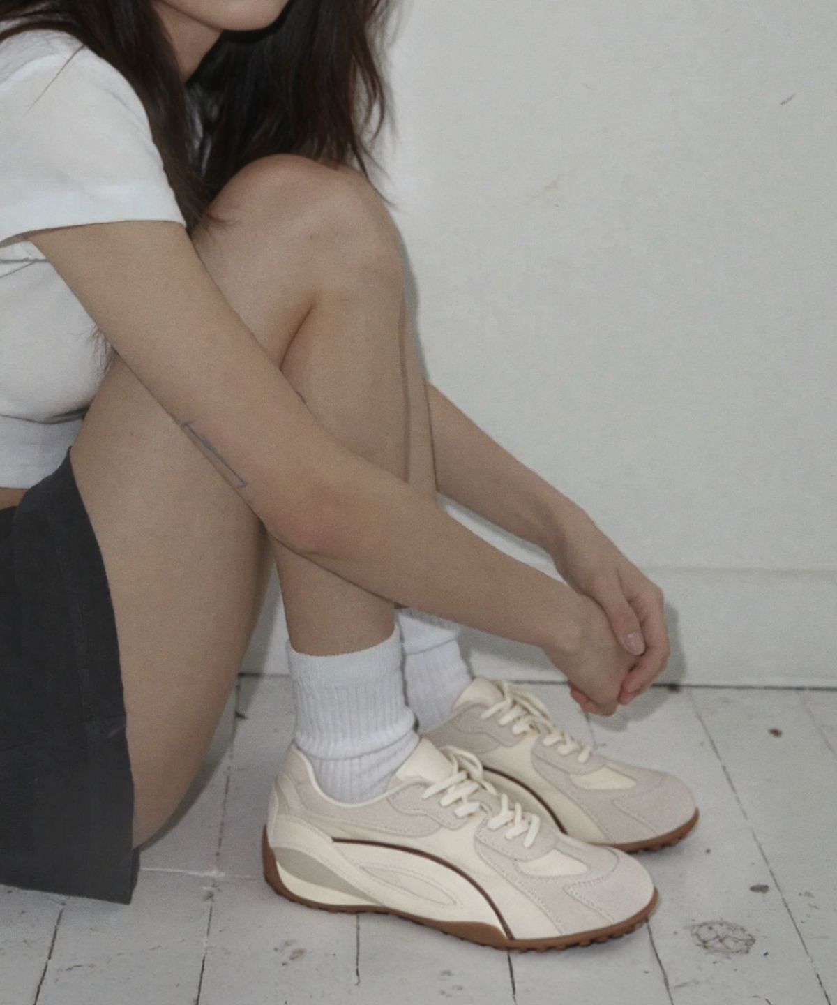 스퍼(SPUR) Stride Leather Softly Sneakers 소가죽 스니커즈 5.5cm -WA9007 (2color)