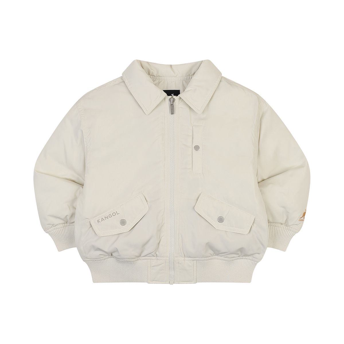 캉골키즈(KANGOL KIDS) 패디드 봄버 점퍼 SD 0202 아이보리