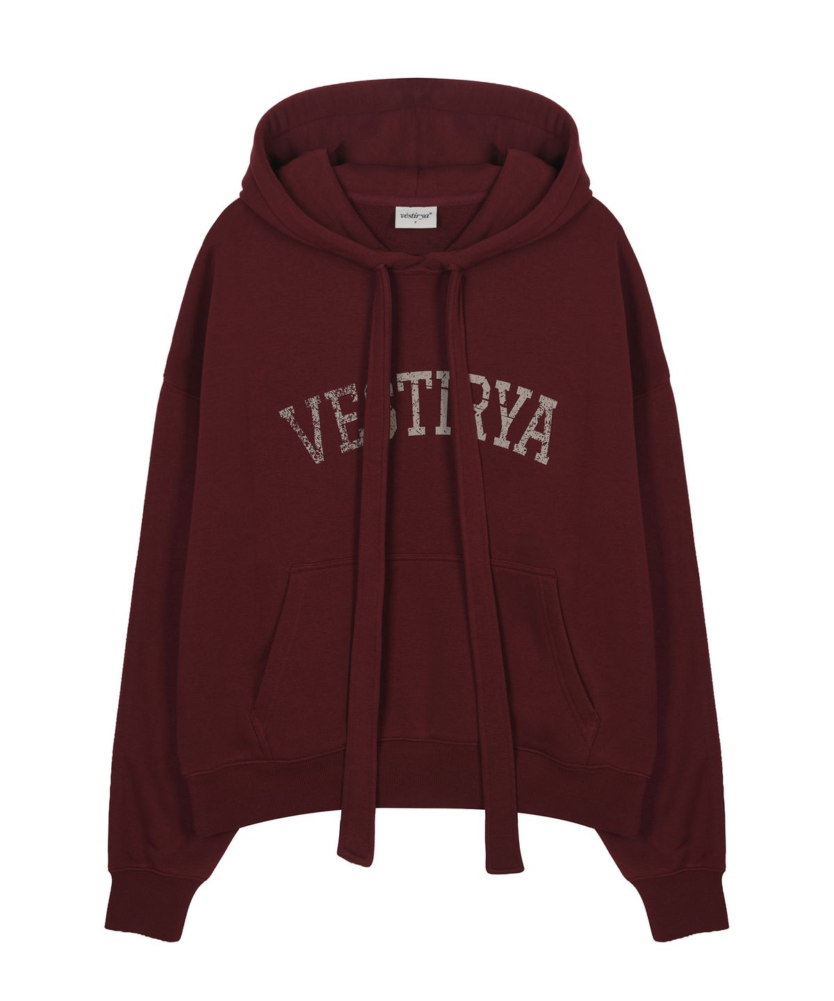 베스티리아(VESTIRYA) Ribbon Lettering Hoodie Burgundy