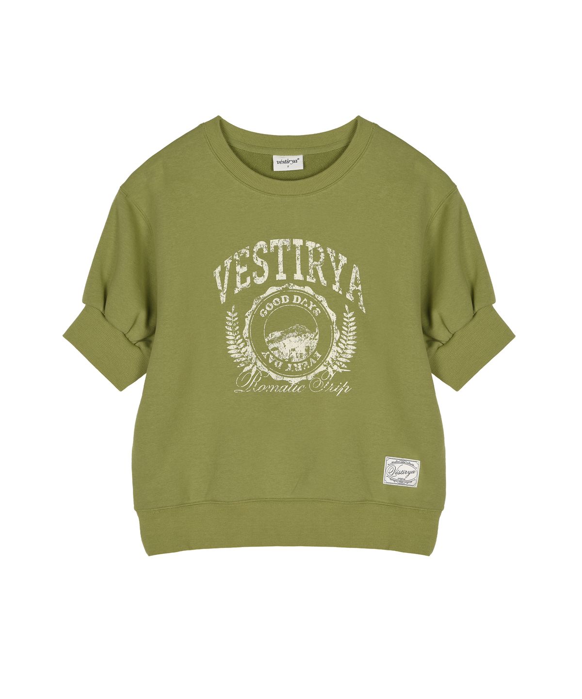 베스티리아(VESTIRYA) Puff Short Sleeve Sweatshirt Green