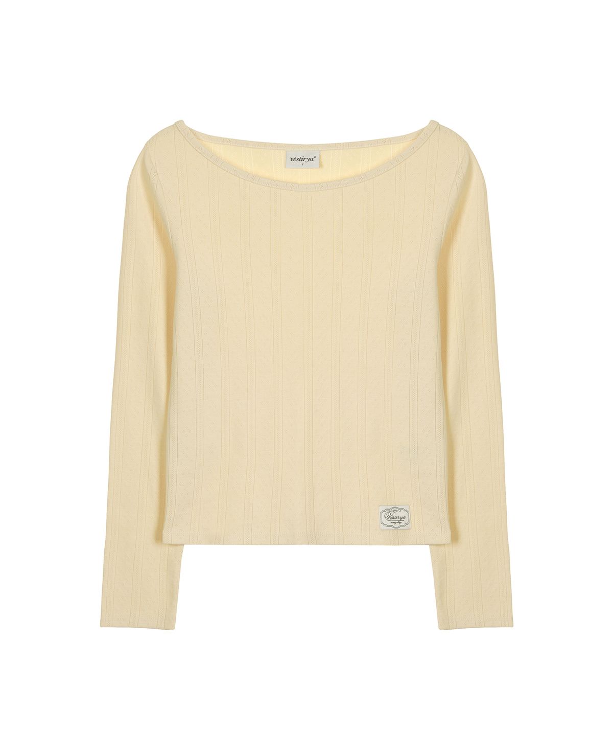 베스티리아(VESTIRYA) Romantic Eyelet Long Sleeve Beige