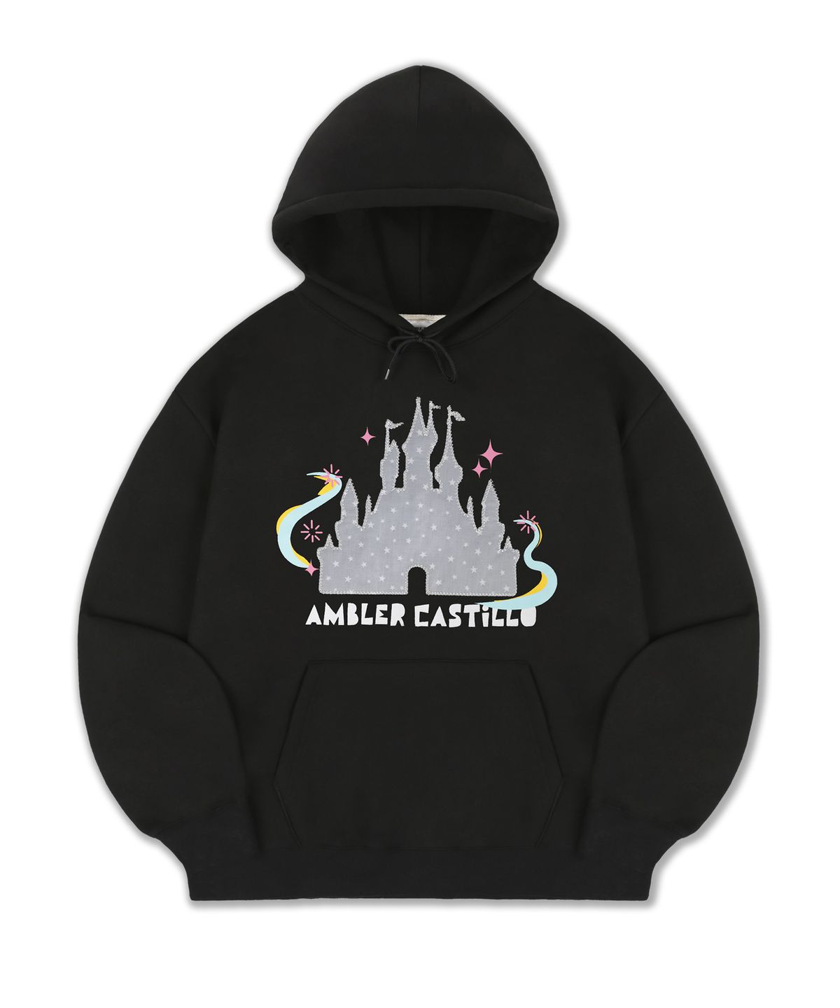 엠블러(AMBLER) Magic Castle 그래픽 후드 티셔츠 AHP1307 (블랙)