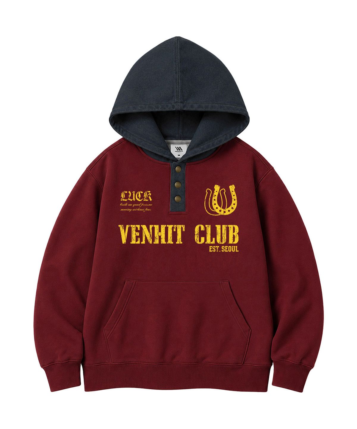벤힛(VENHIT) Western Club 데님 배색 후드티