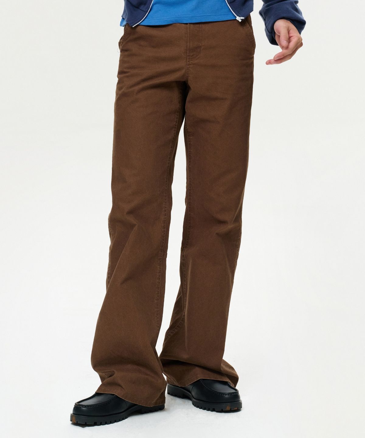 이알에이(ERA) MEN ERA WASHED FLARE WORK PANTS - VINTAGE BROWN