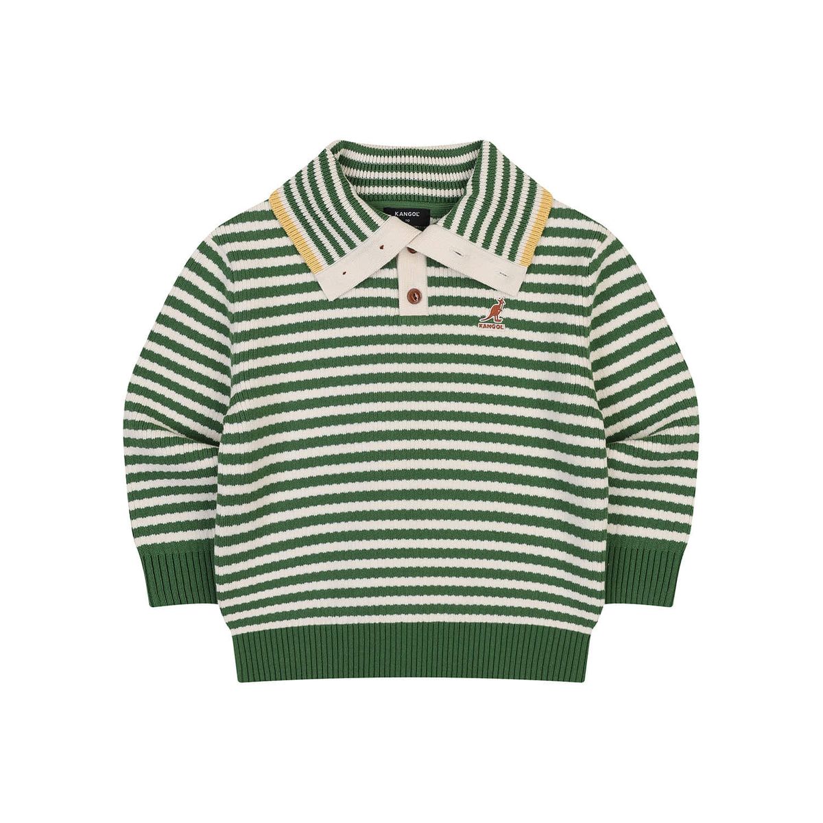 캉골키즈(KANGOL KIDS) 뉴 스트라이프 니트 풀오버 SD 0101 그린