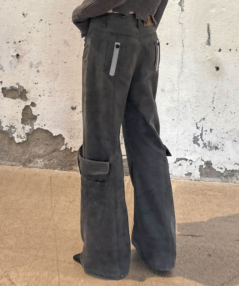[긴스키 X 물바다]MULTI POCKET UTILITY PANTS (GREY)