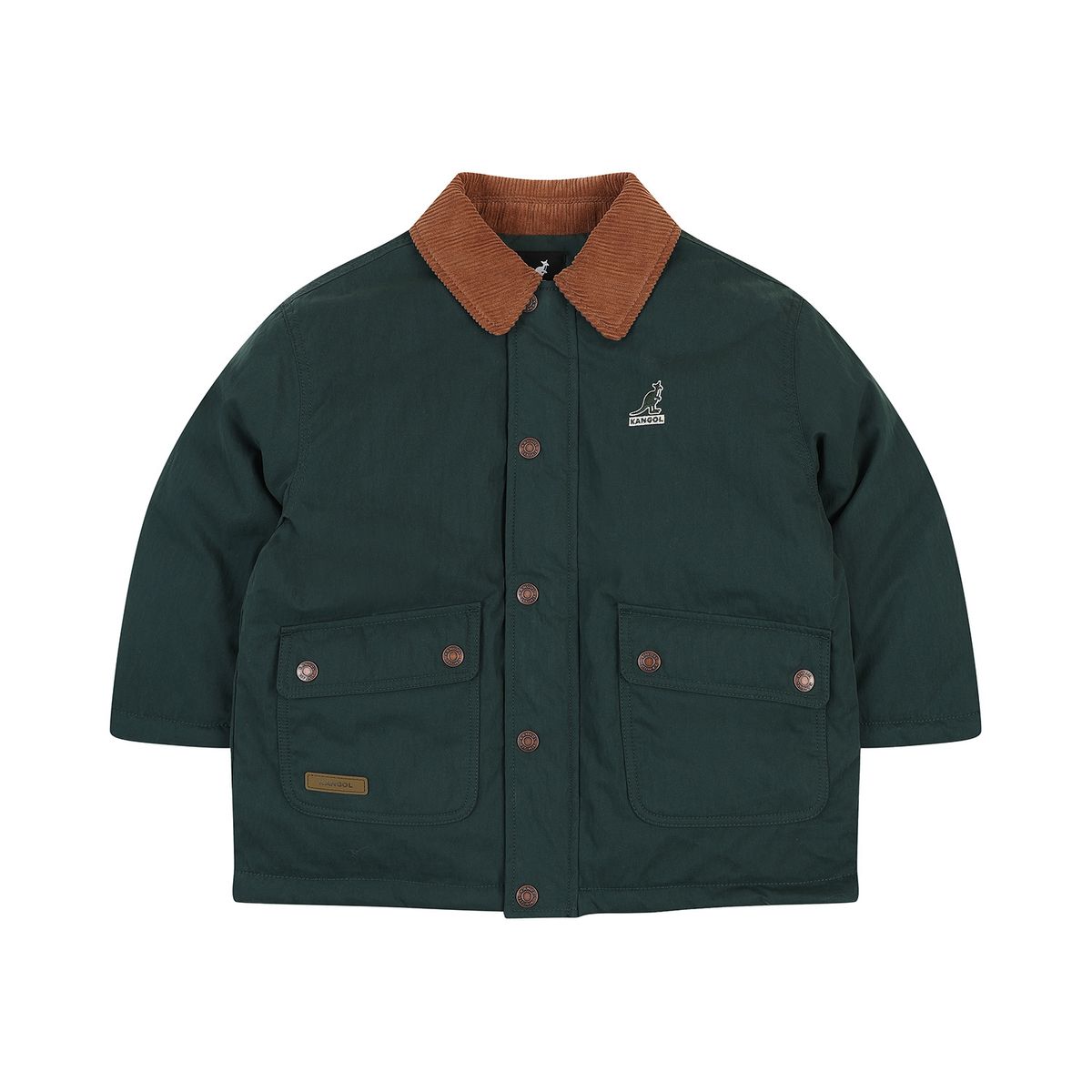 캉골키즈(KANGOL KIDS) 카라포인트 패디드 워크자켓 SD 0101 그린