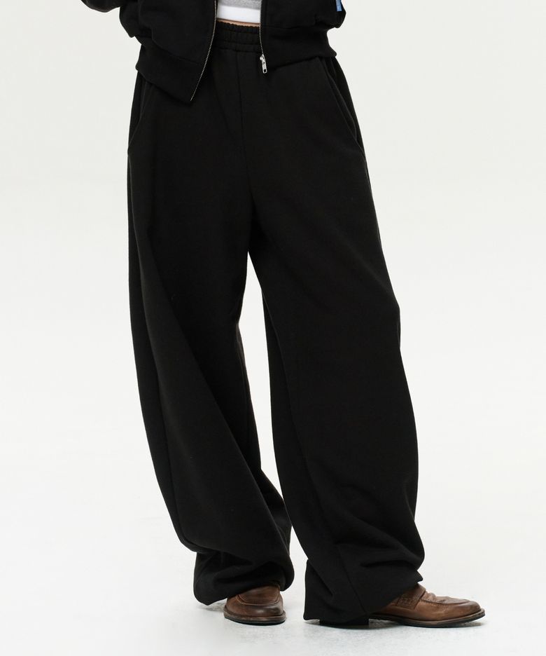 UNISEX ERA WIDE JOGGER SWEATPANTS - BLACK
