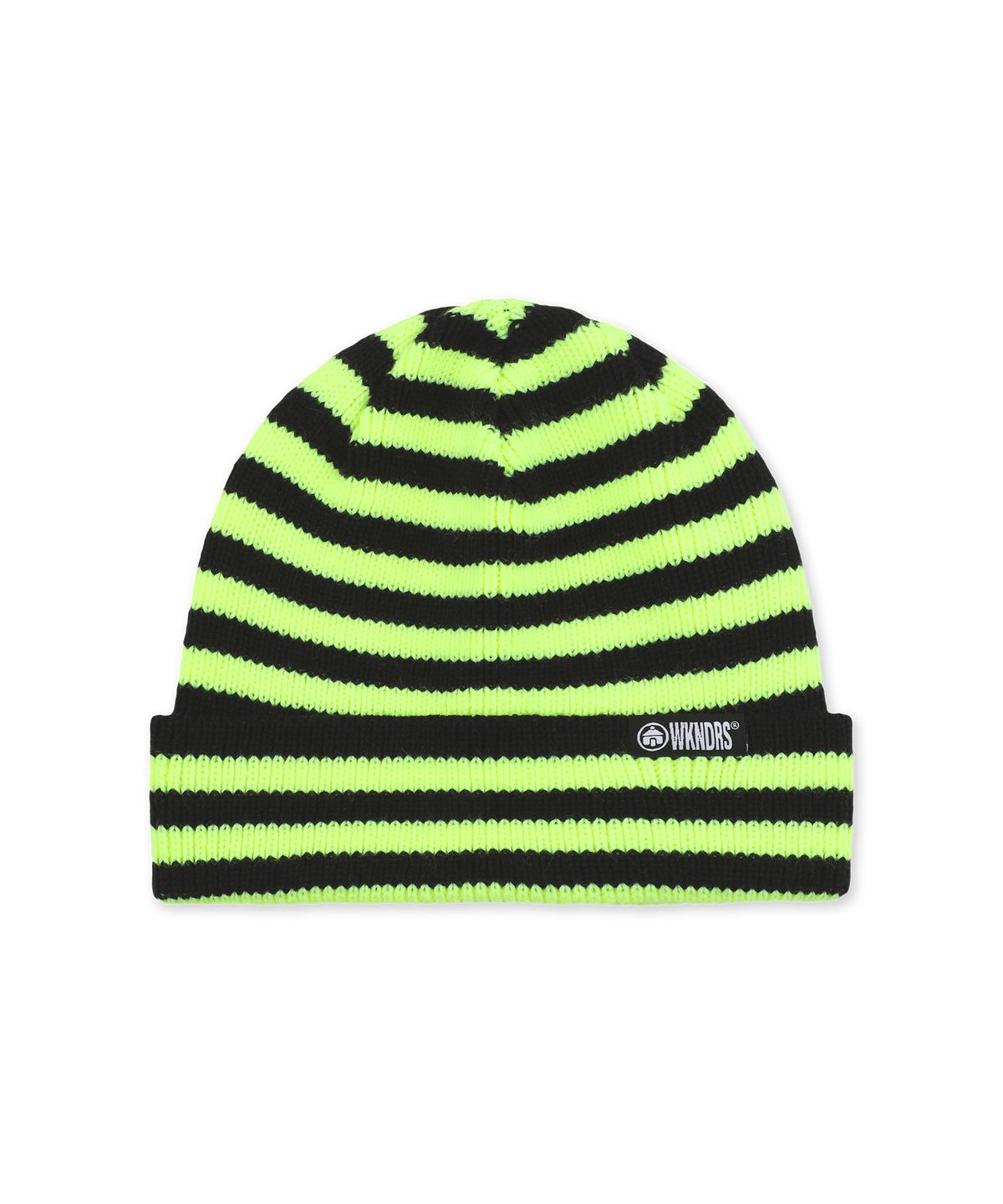 위캔더스(WKNDRS) WKNDRS x Krackerhouse STRIPED BEANIE (NEON)