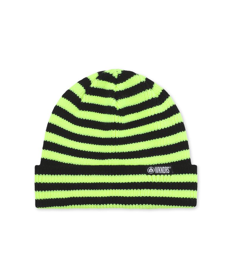 WKNDRS x Krackerhouse STRIPED BEANIE (NEON)