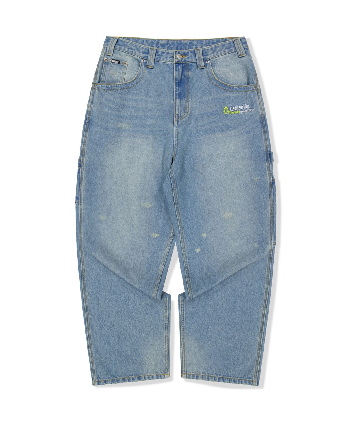 위캔더스(WKNDRS) WKNDRS x Krackerhouse CLEAN SERVICE DENIM PANTS (DENIM)