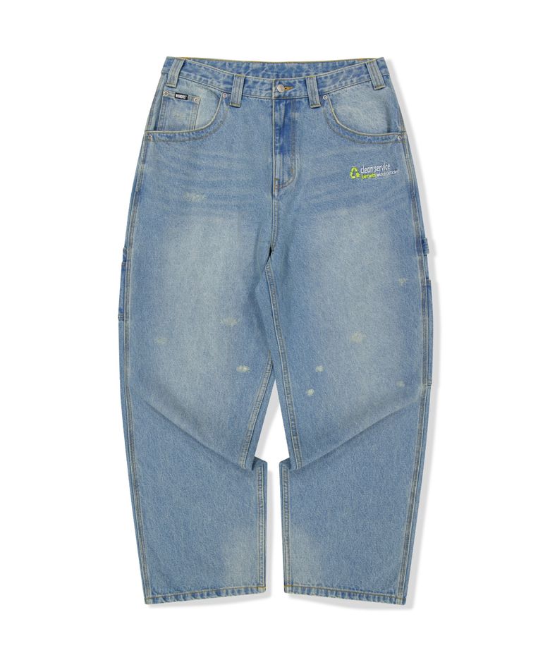 WKNDRS x Krackerhouse CLEAN SERVICE DENIM PANTS (DENIM)