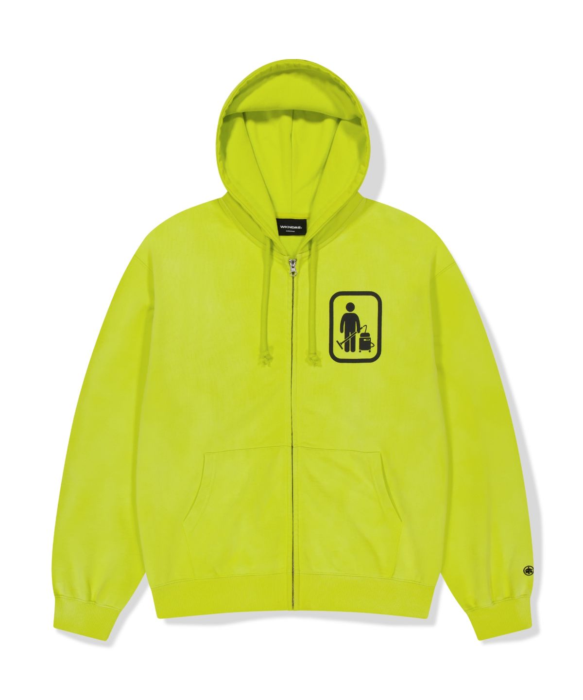 위캔더스(WKNDRS) WKNDRS x Krackerhouse CLEAN SERVICE ZIP-UP HOODIE (NEON)