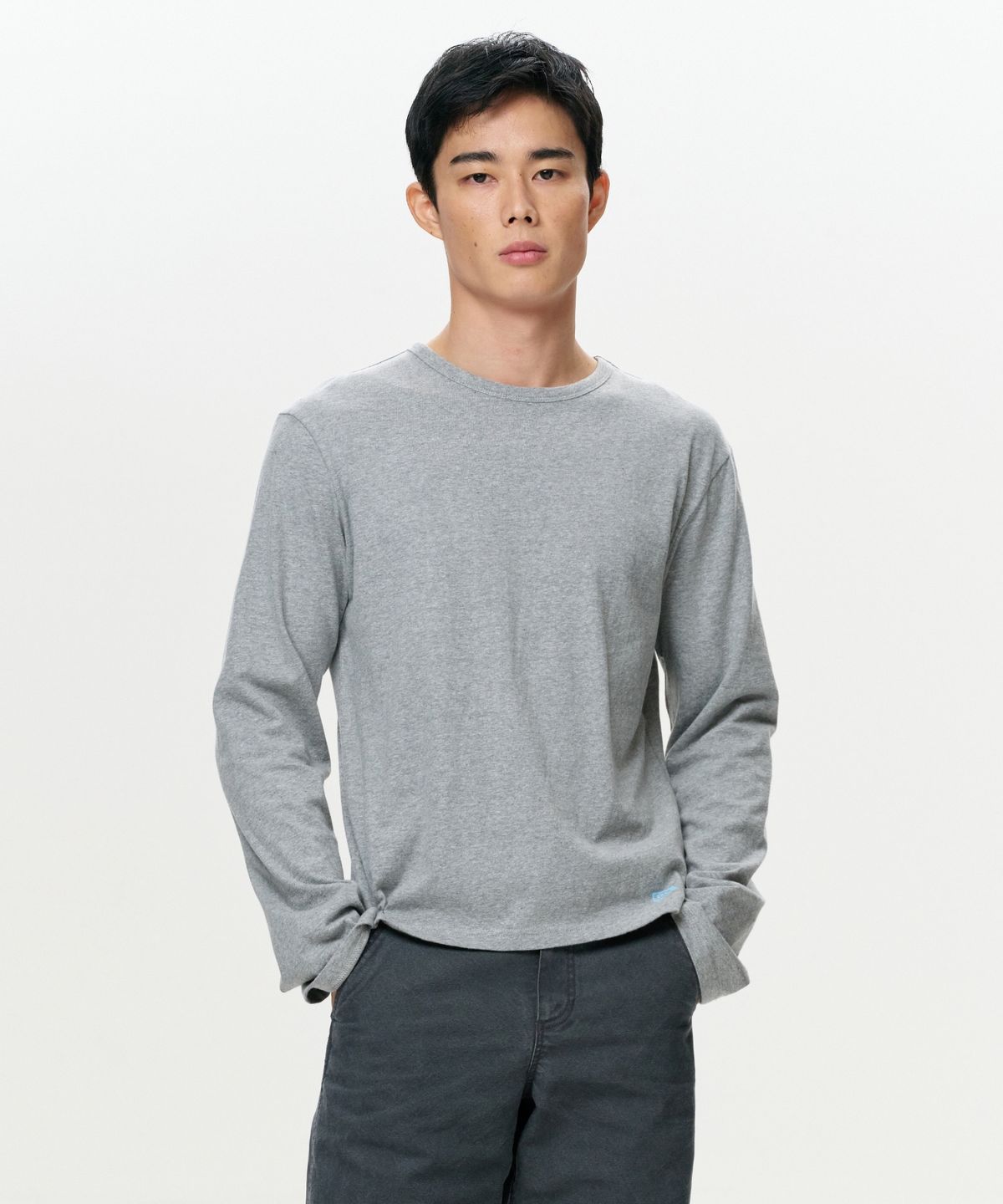 이알에이(ERA) MEN ERA VINTAGE COTTON LS T - GRAY