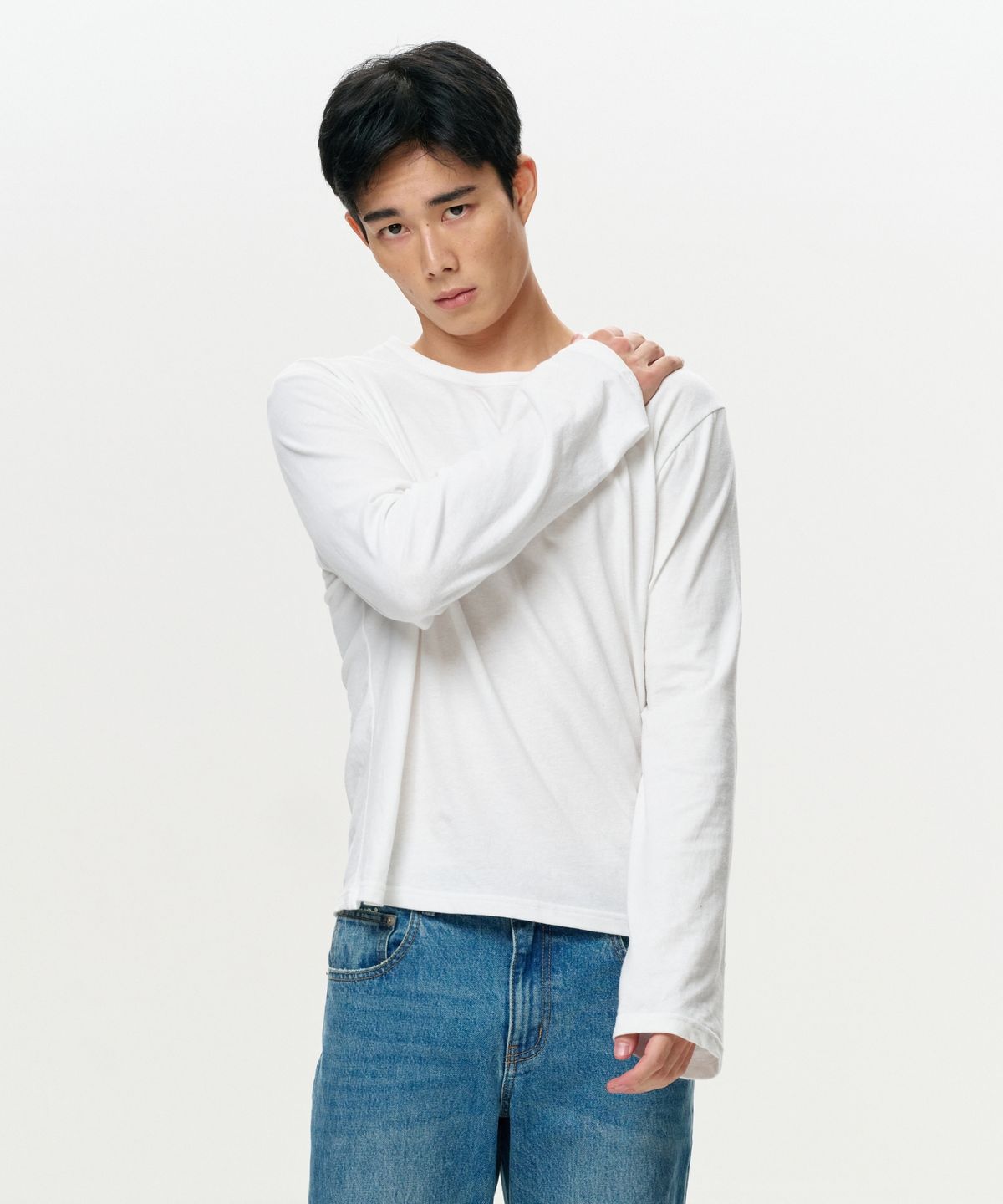 이알에이(ERA) MEN ERA VINTAGE COTTON LS T - WHITE