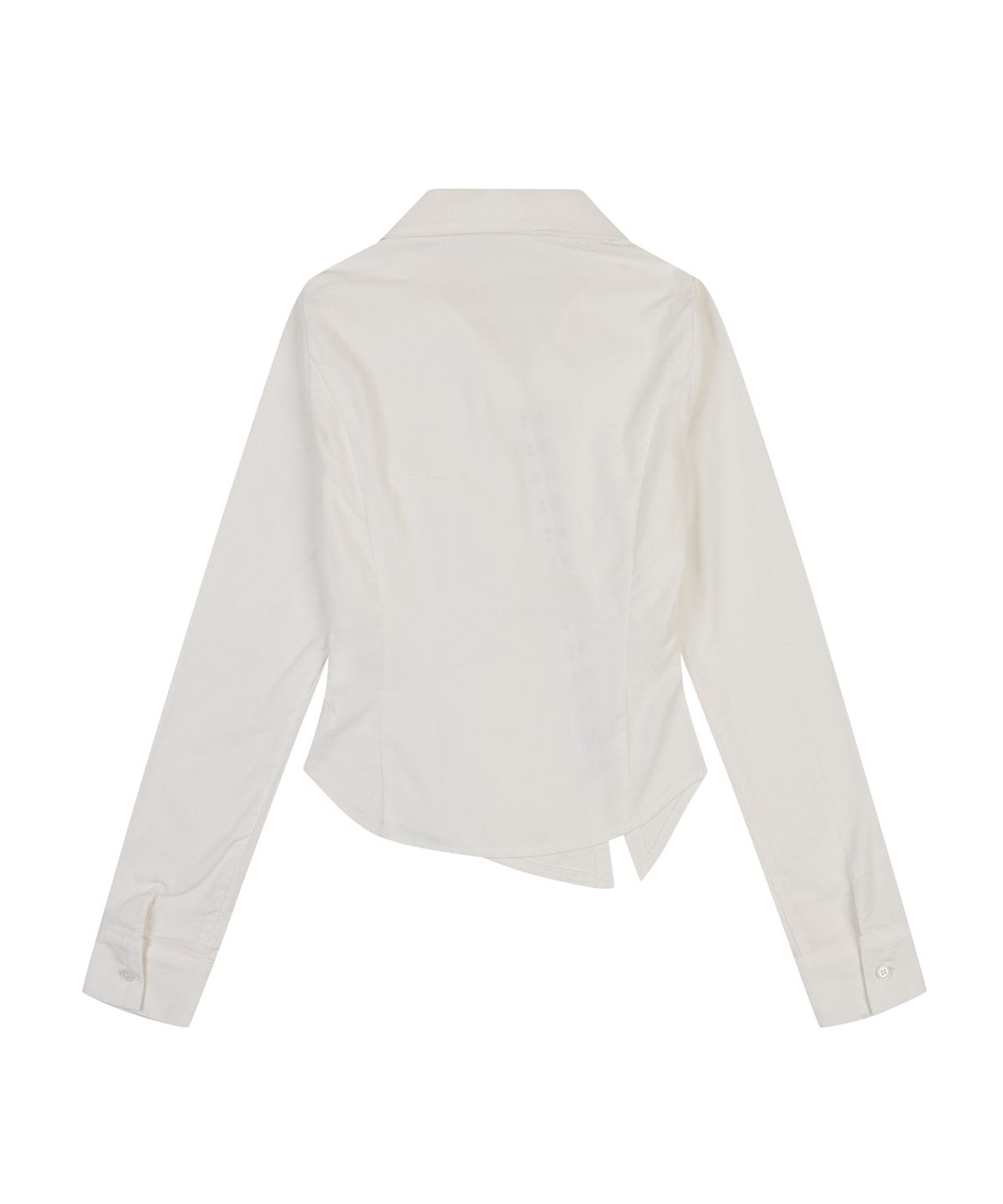오디너리 홀리데이(ORDINARY HOLIDAY) ASYMMETRIC SHIRT [WHITE]