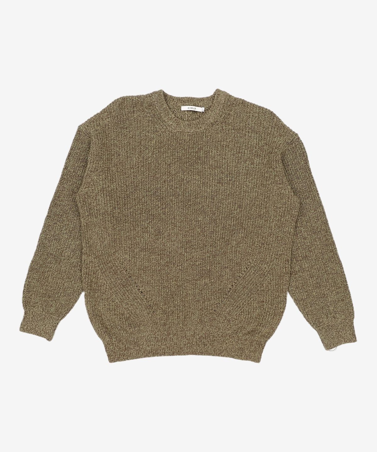 키뮤어(KIIMUIR) 22FW 워셔블 크루넥 니트_세이지 올리브 L