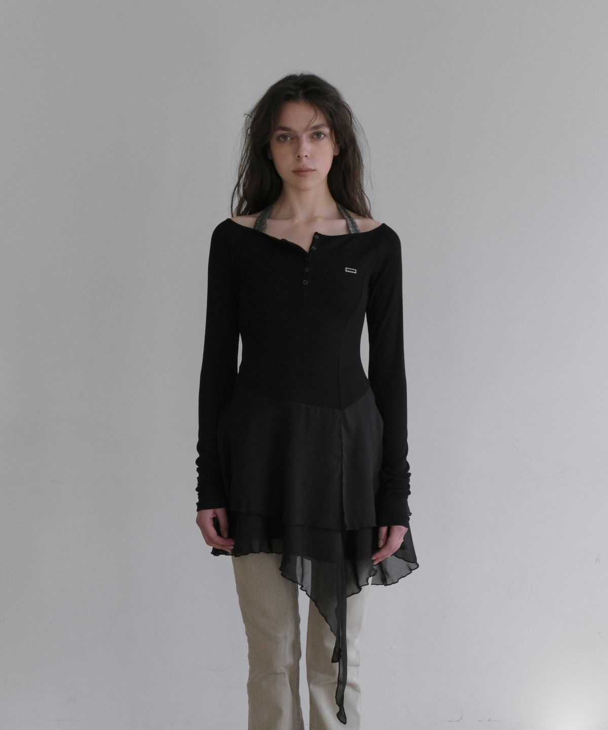 오디너리 홀리데이(ORDINARY HOLIDAY) VINTAGE FLARE DRESS [BLACK]
