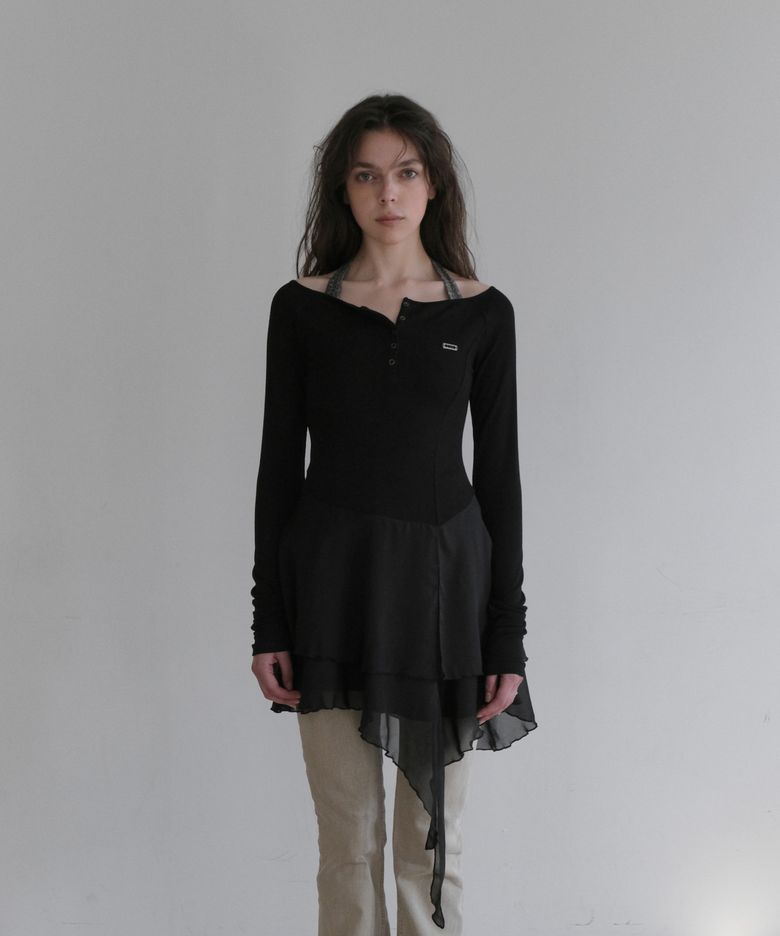 VINTAGE FLARE DRESS [BLACK]