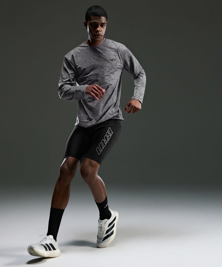 SYMBOL B COOLEVER LONG SLEEVE [MELANGE GREY]