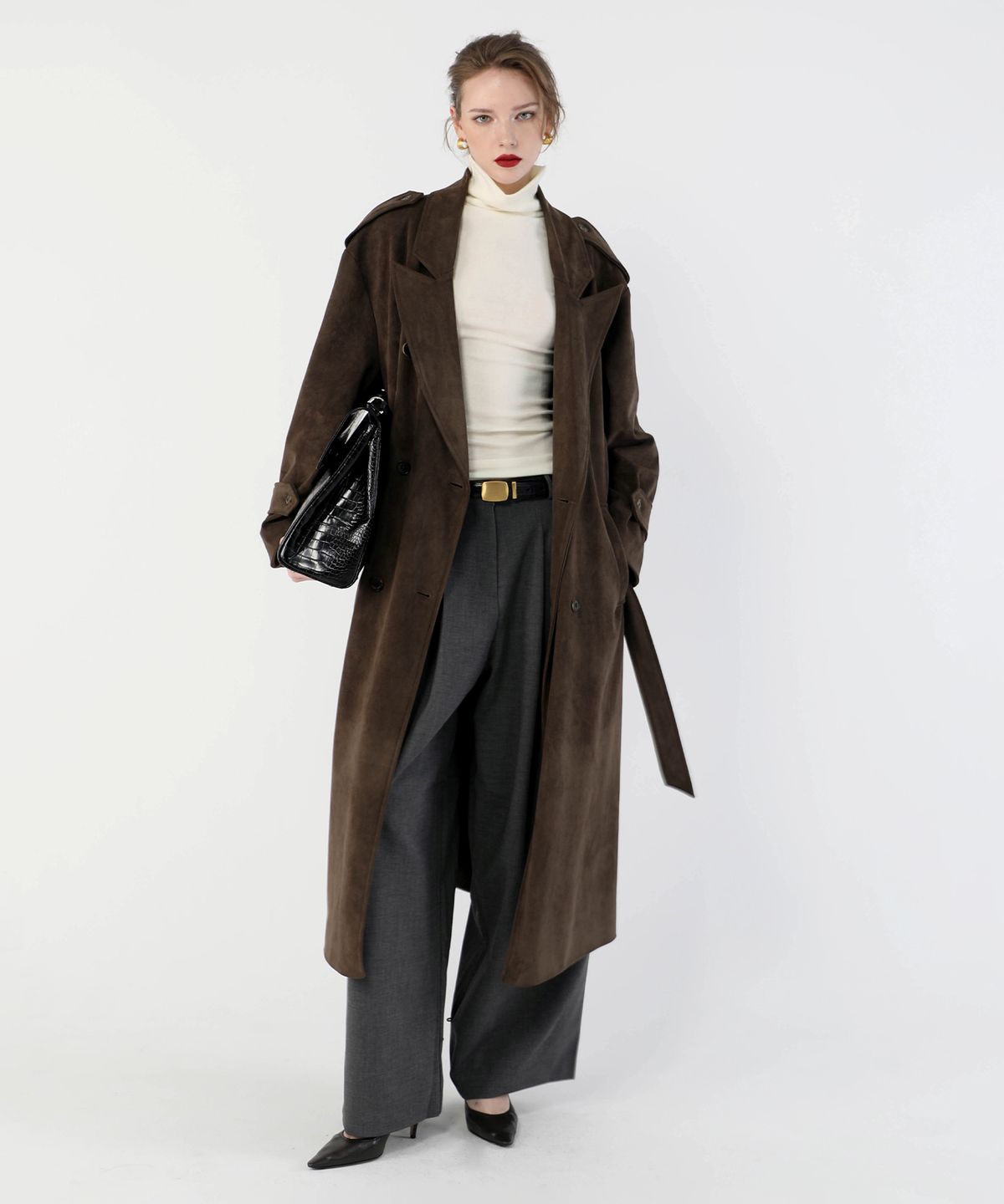 프로젝트 웨이브(PROJECT WAVE) Suede Trench Coat (3color)