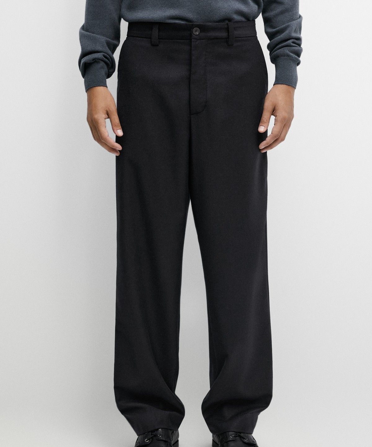 마시모두띠(MASSIMO DUTTI) 100% 울 토탈 룩 팬츠