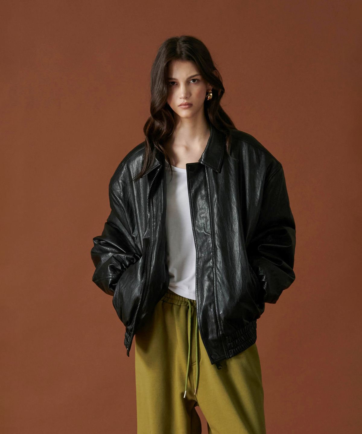 프로젝트 웨이브(PROJECT WAVE) (unisex) Wish Leather Jacket