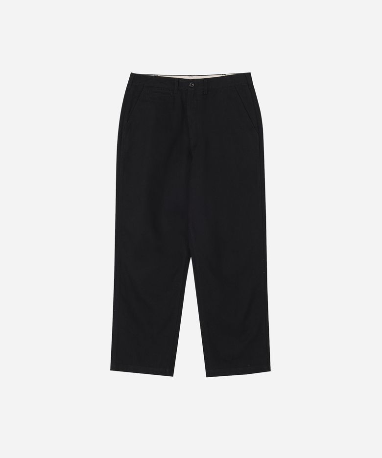 UO WORKERS TWILL STRAIGHT PANTS BLACK