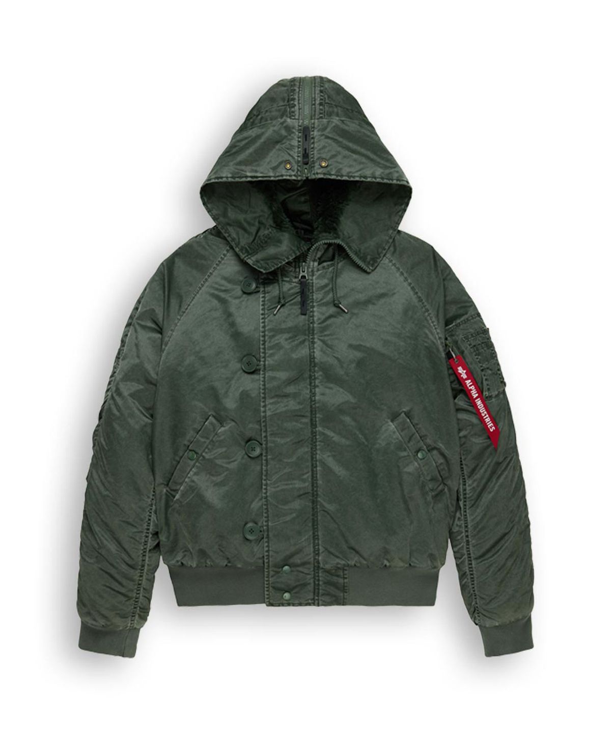 알파 인더스트리(ALPHA INDUSTRIES) N-2B 헤리티지 핏 파카 (배틀워시) 딥 포레스트