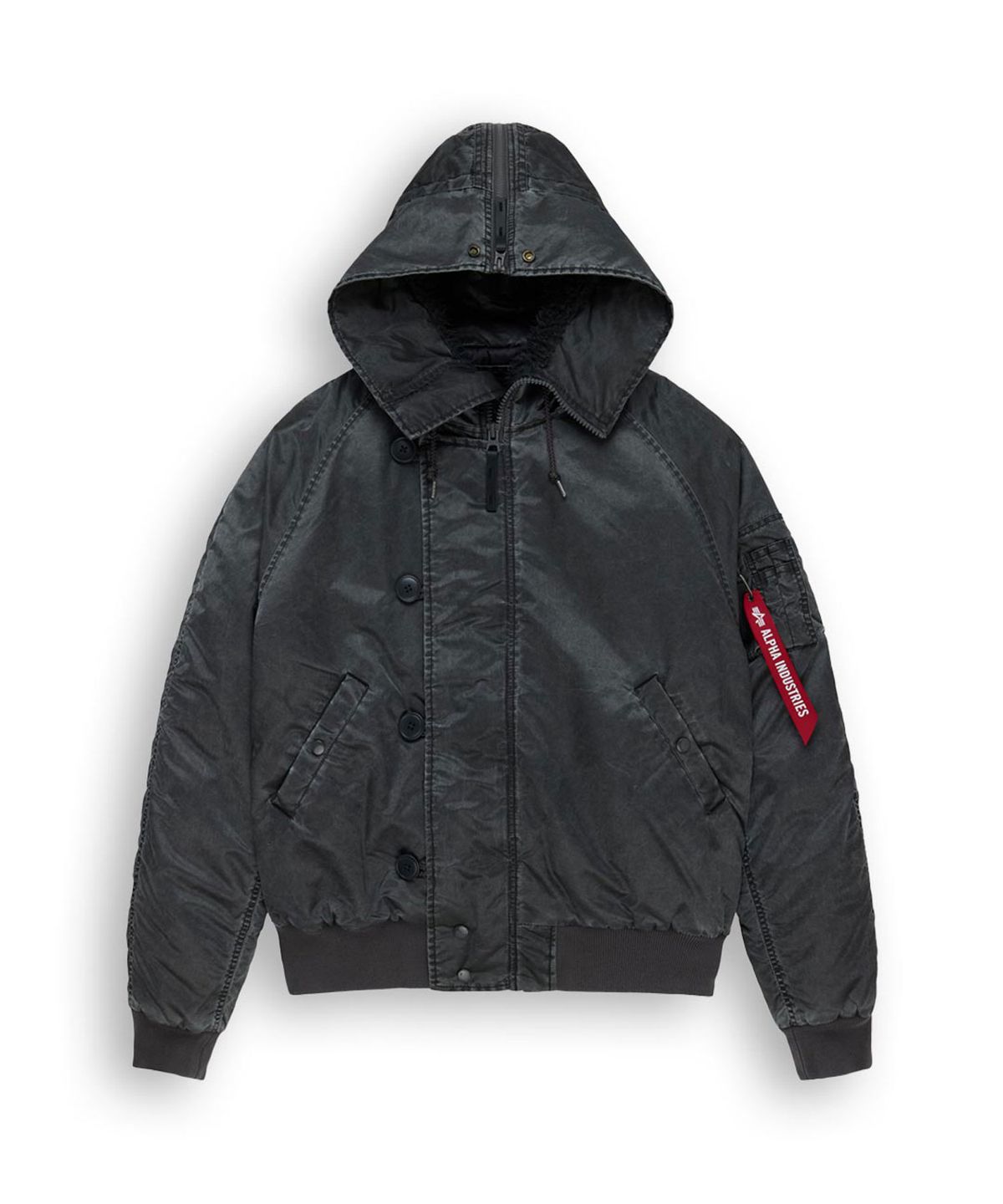 알파 인더스트리(ALPHA INDUSTRIES) N-2B 헤리티지 핏 파카 (배틀워시) 블랙