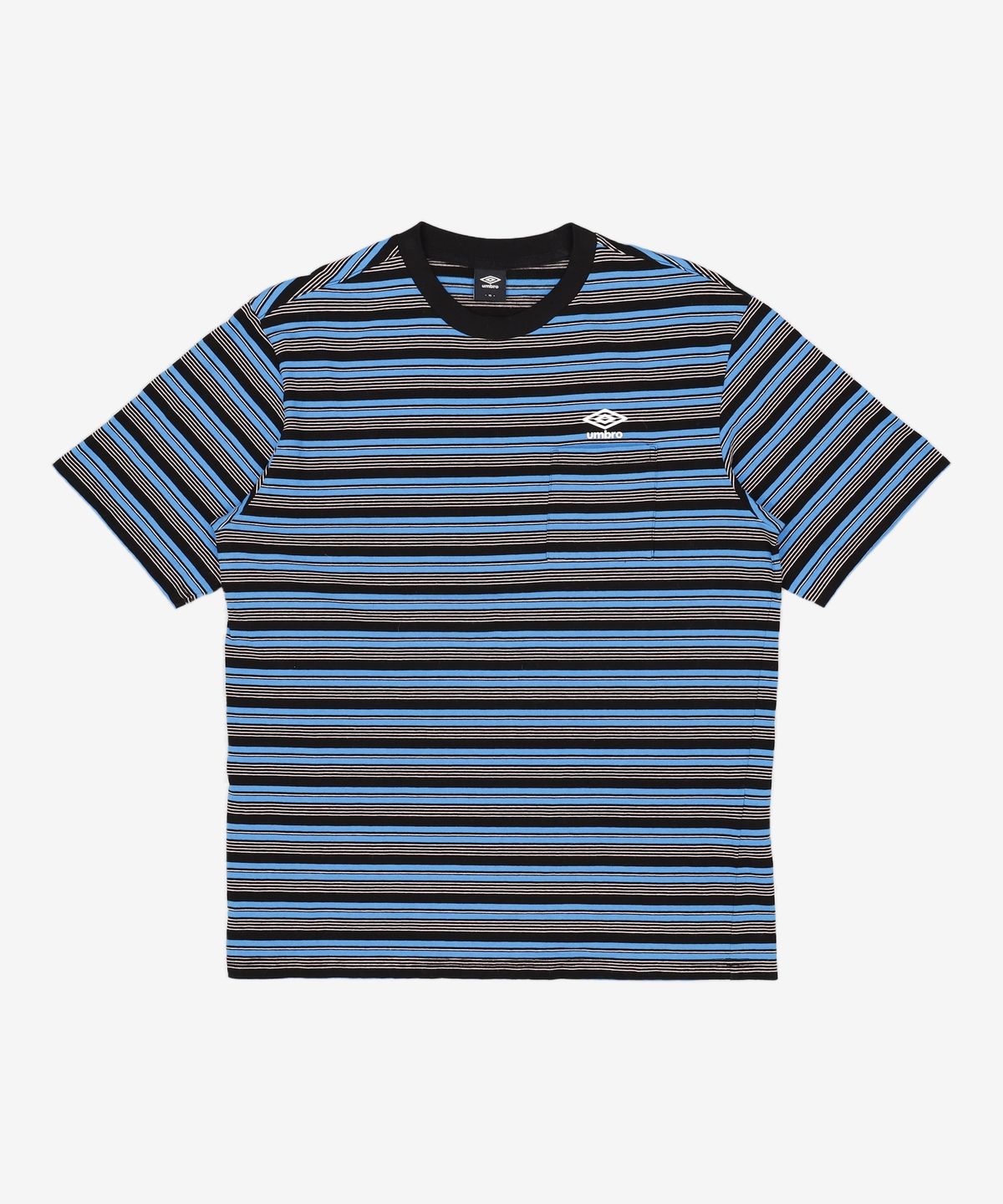 엄브로(UMBRO) 스트라이프 반팔 티셔츠 블랙(UQ321CRS74) M