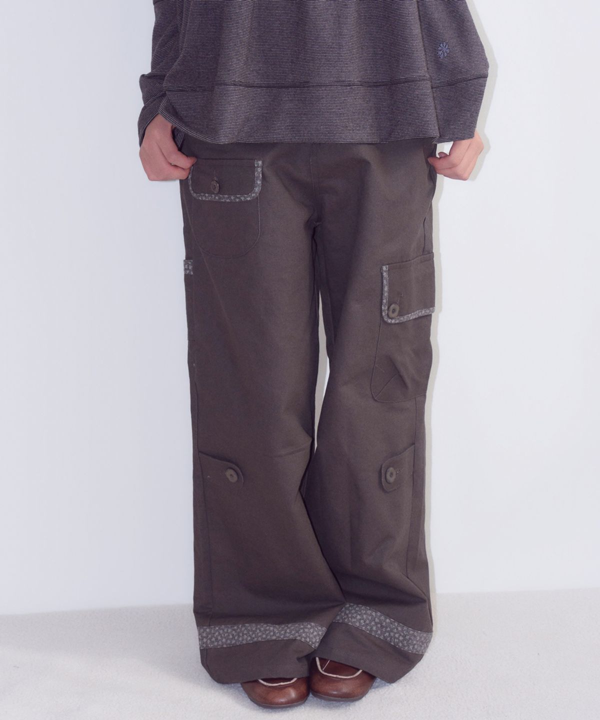 오피쉬(OAFISH) Folding Pocket Pants, Brown