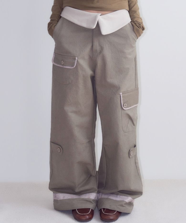 Folding Pocket Pants, Khaki