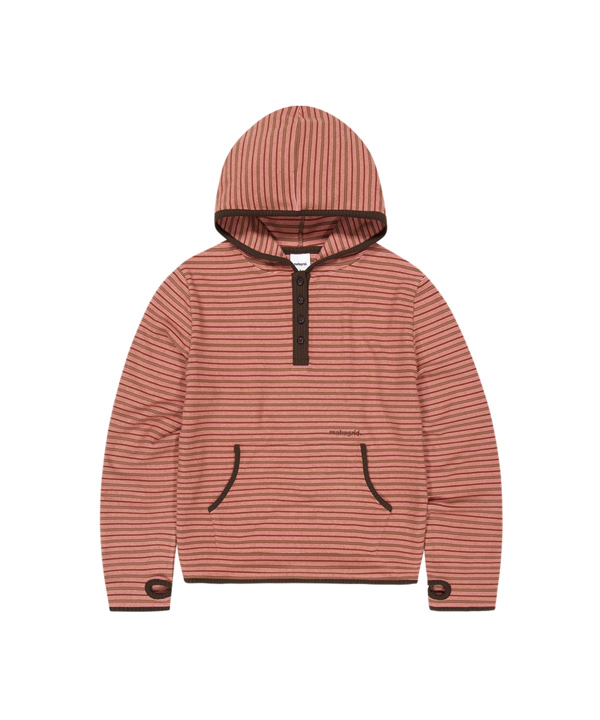 마하그리드(MAHAGRID) FLEECE HOOD LONG SLEEVE[RED]