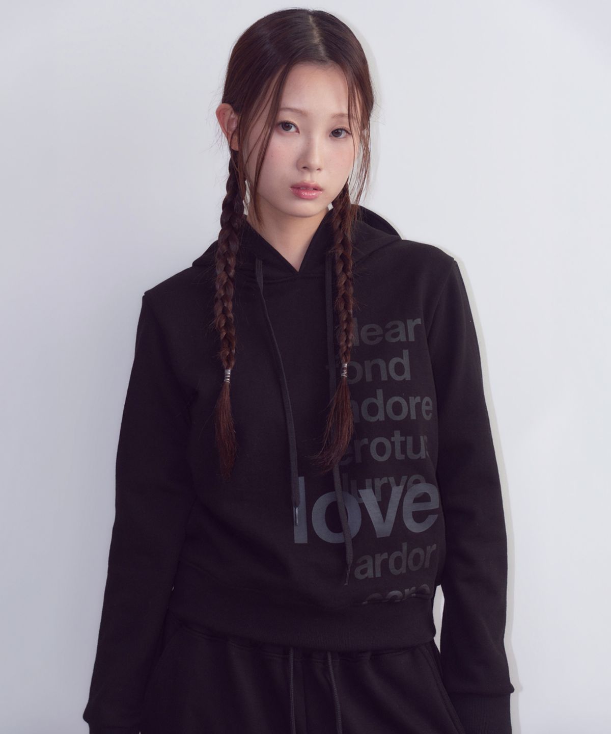 오피쉬(OAFISH) Lettering Hoodie, Black Gray