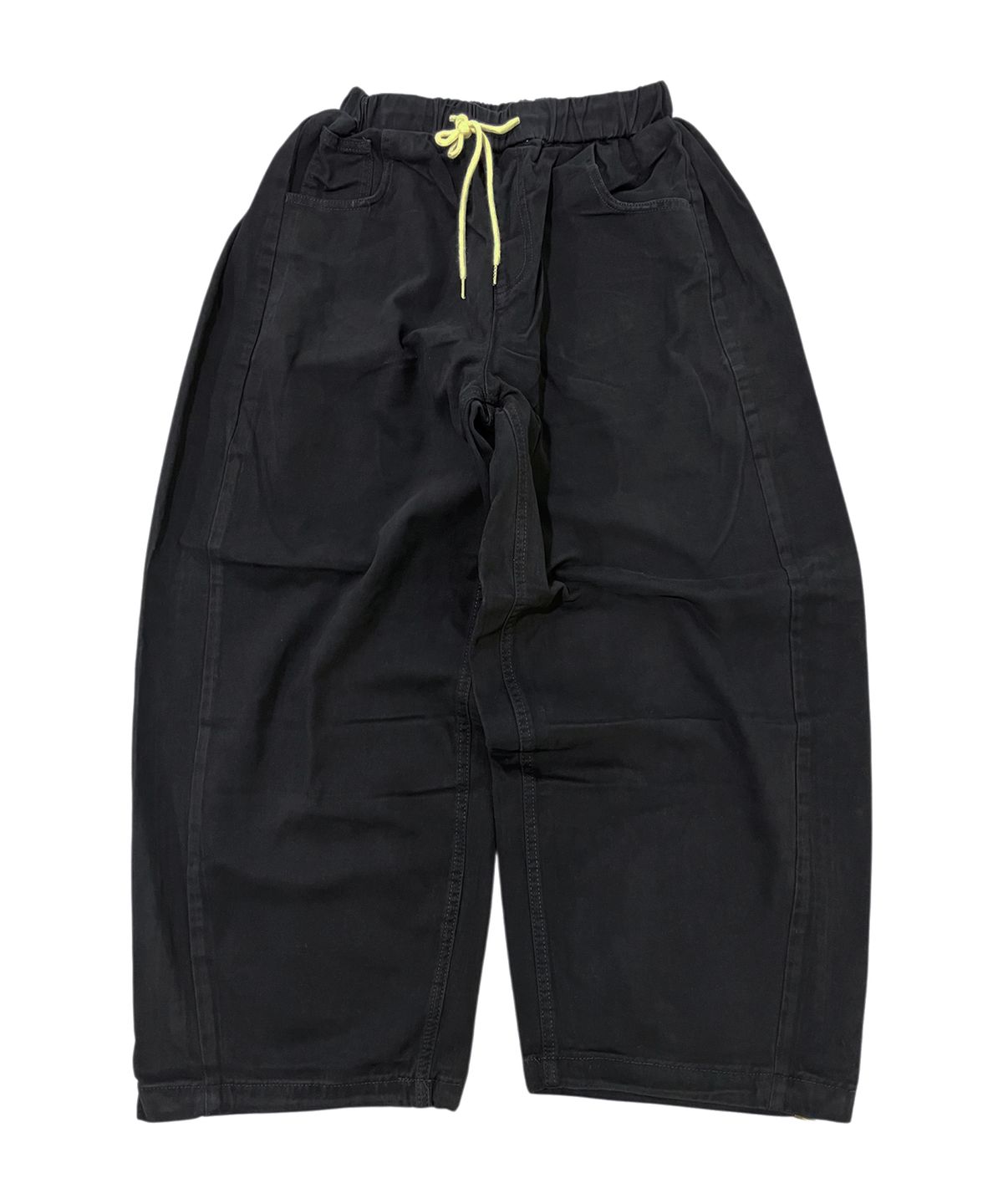 스케이터락(SK8ER ROCK) Side Tuck Cotton Curved Pants (Black)