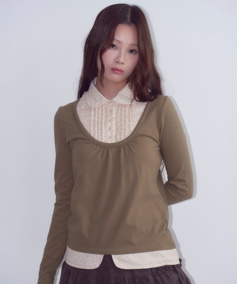 Floral Shirt Long Sleeve, Green