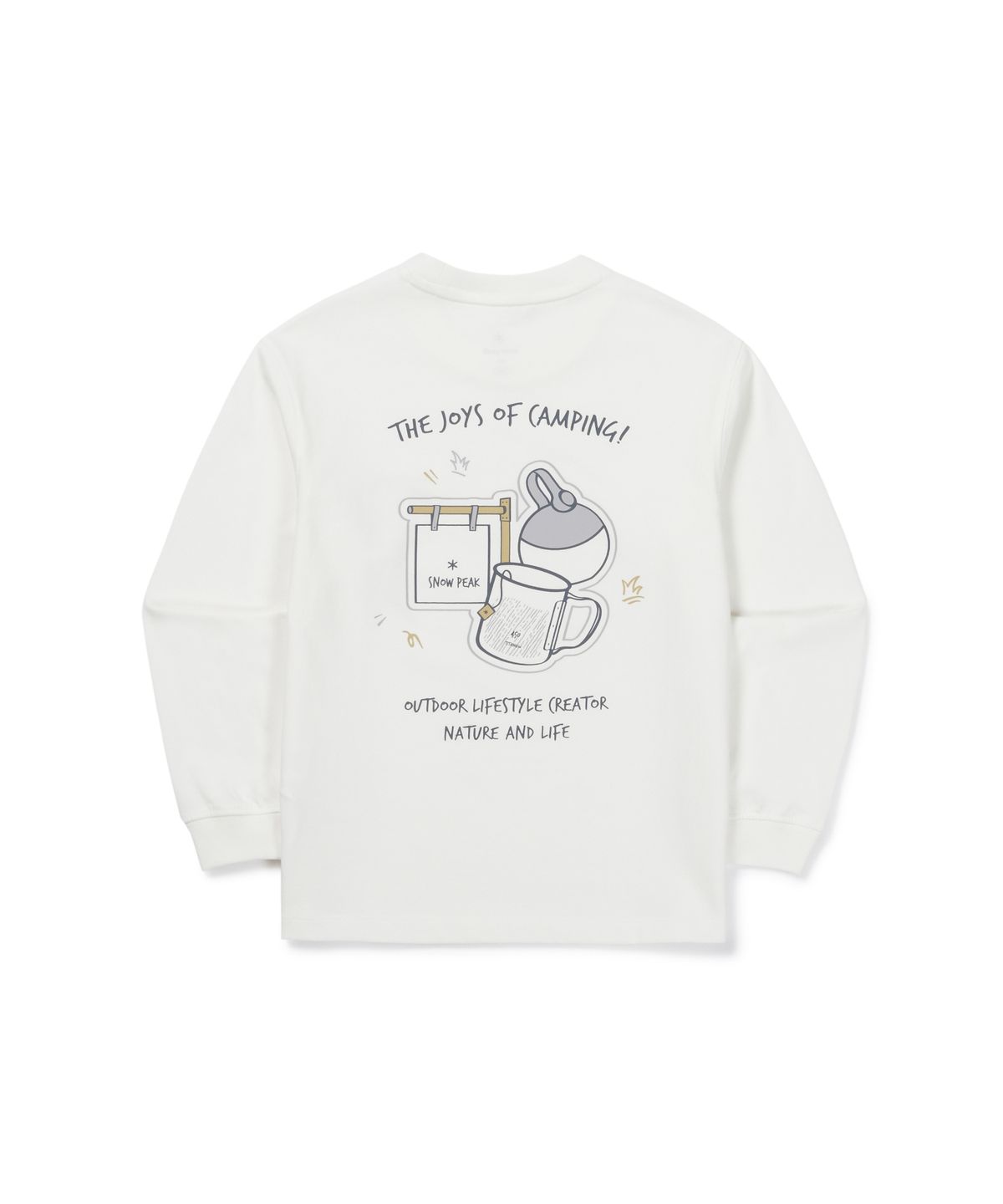 스노우피크 어패럴 키즈(SNOWPEAK APPAREL KIDS) 키즈 에어로웜 긴팔 티셔츠 (S26FKFTL80) Off White