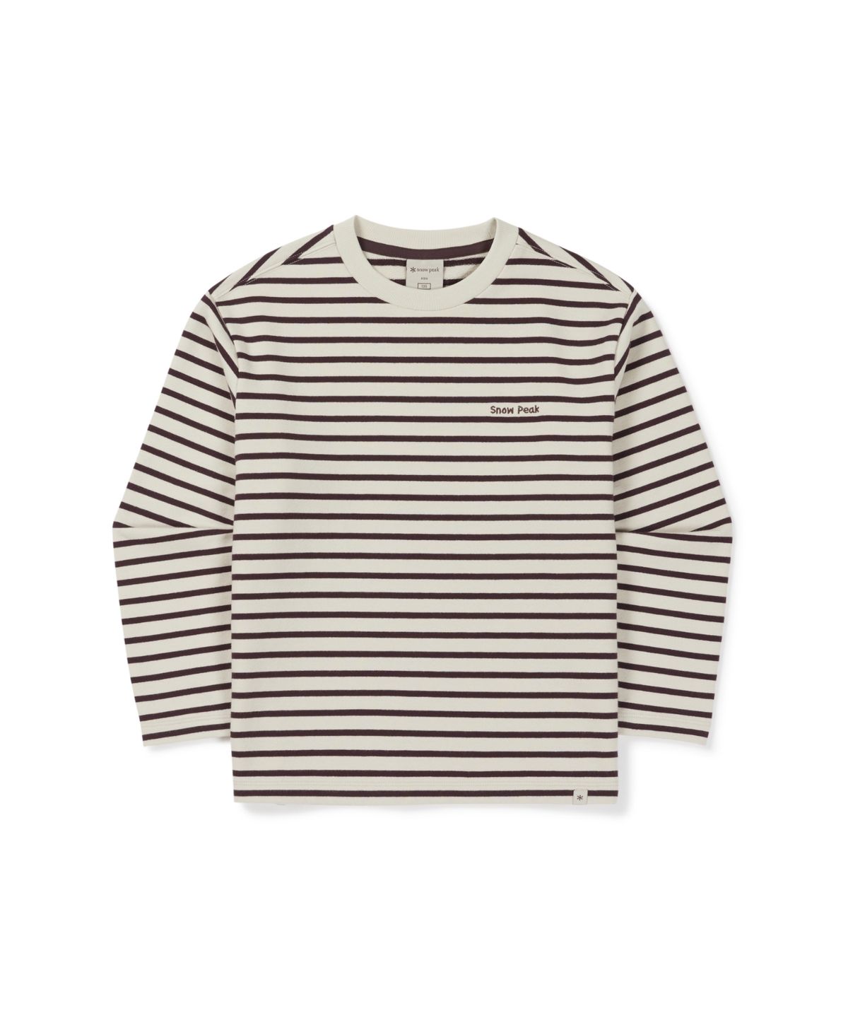 스노우피크 어패럴 키즈(SNOWPEAK APPAREL KIDS) 키즈 스트라이프 긴팔 티셔츠 (S26FKFTL81) Wine